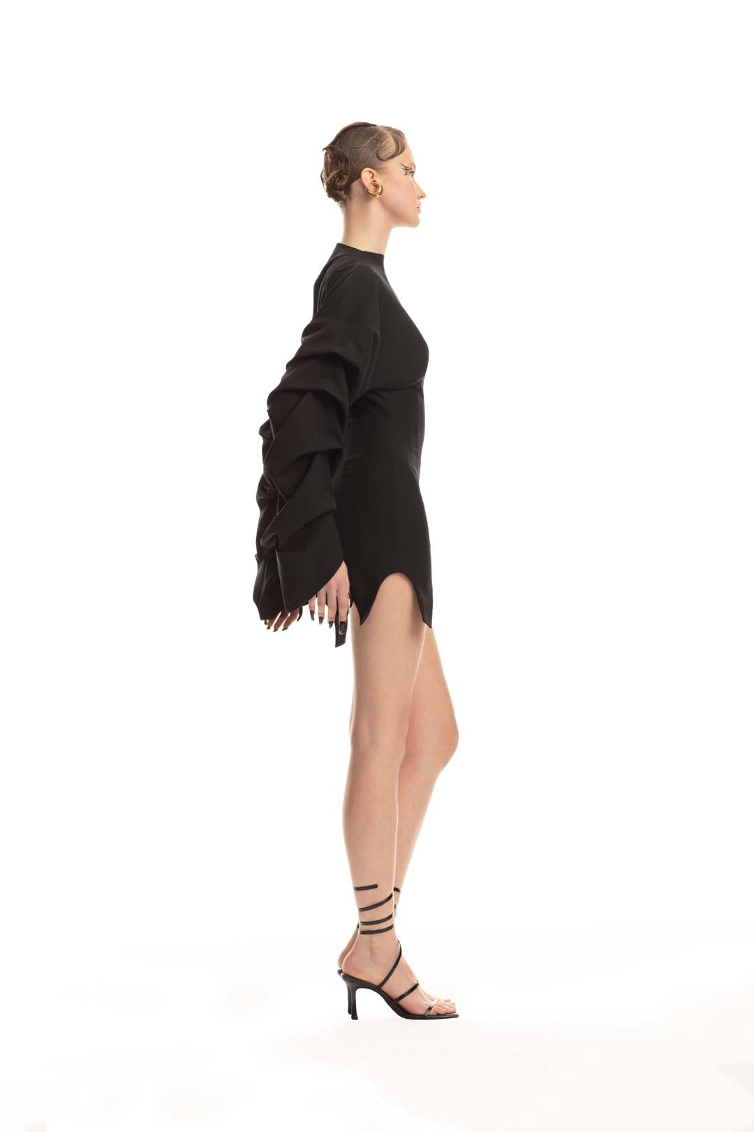DRAPPED B.S. DRESS
