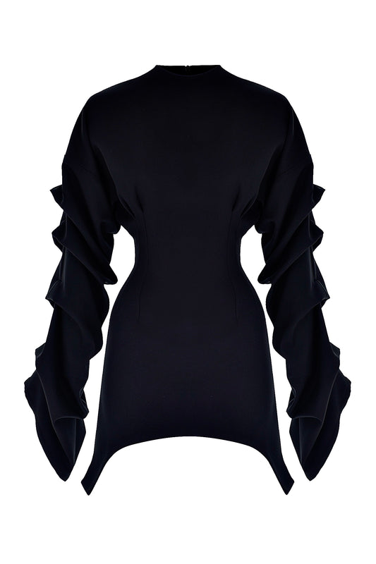 DRAPPED B.S. DRESS