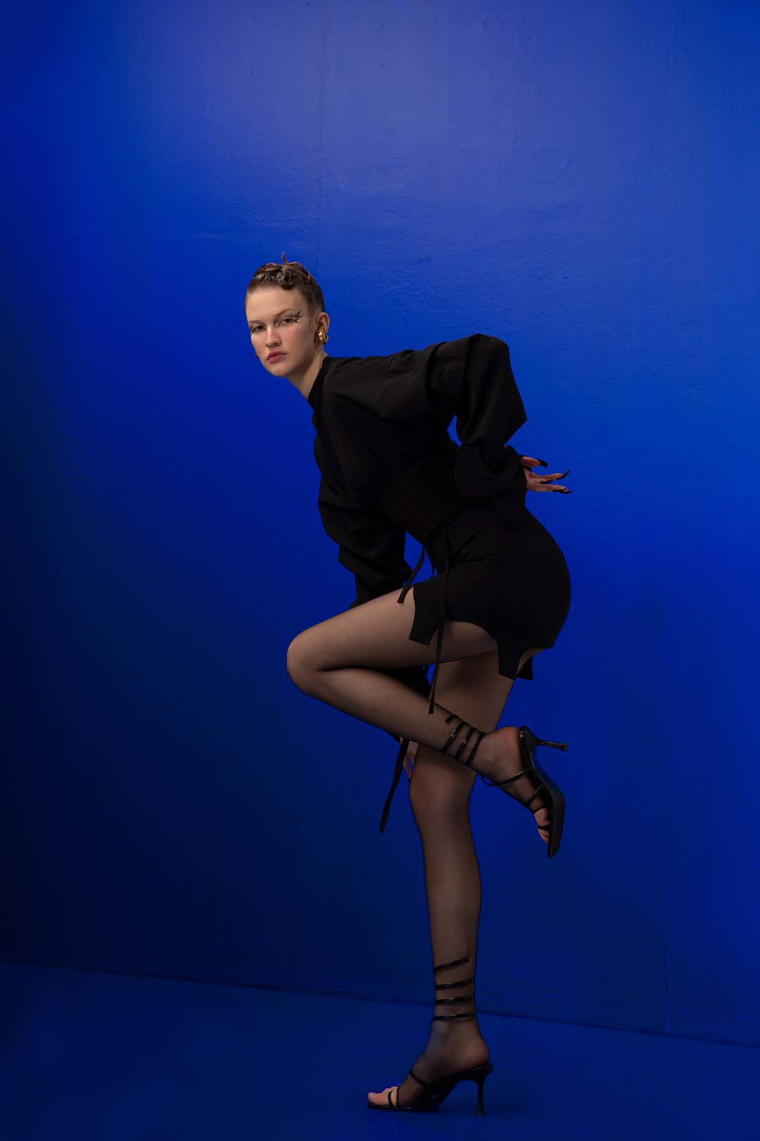 DRAPPED B.S. DRESS